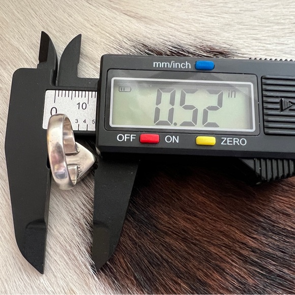 ❤️ Kingman Turquoise Robins Egg Blue Heart Shaped Navajo Style 925 Ring Sz 6.75 - Picture 13 of 16